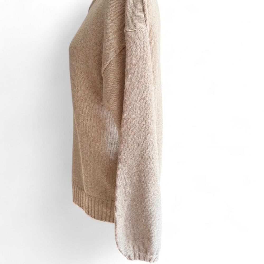 J.Crew Cream Crew Neck Balloon Sleeve Sweater (sz L) - Picture 4 of 6